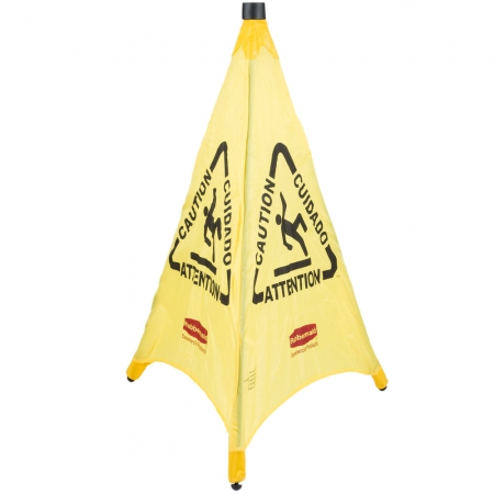 Rubbermaid Fg9s0100 Multilingual Wet Floor Pop-up Safety Cone for sale online 